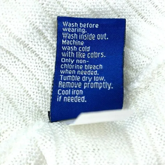 Apt 9 Women White Open Front Knit Cardigan Sweater Lightweight MP Petite 1423R4 - Picture 12 of 12